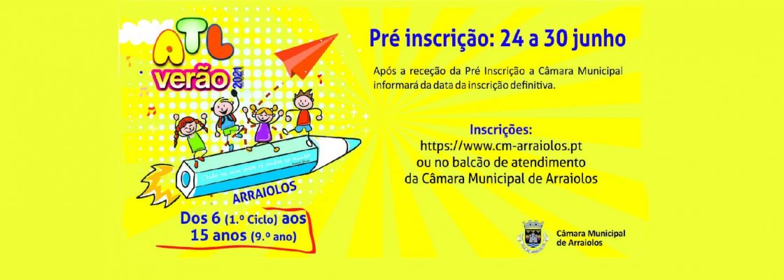 Pré-Inscrição para ATL Verão 2021