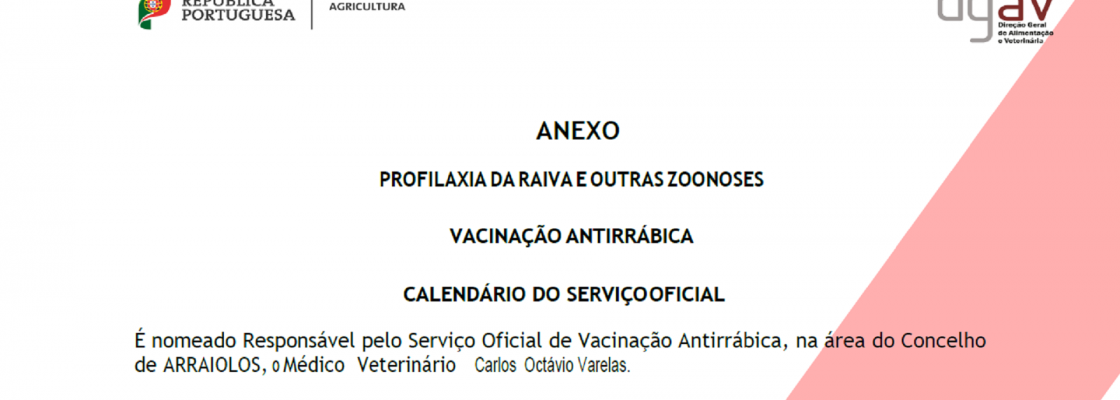 Calendário de Vacinação Antirrábica