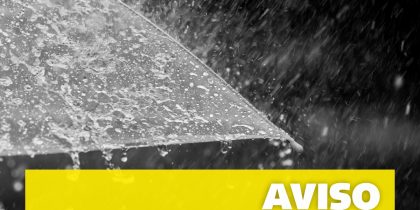 AVISO AMARELO para PRECIPITAÇÃO e AVISO LARANJA para TROVOADA