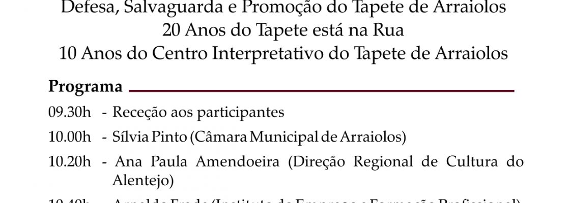 Conferência –  Defesa, Salvaguarda e Promoção do Tapete de Arraiolos