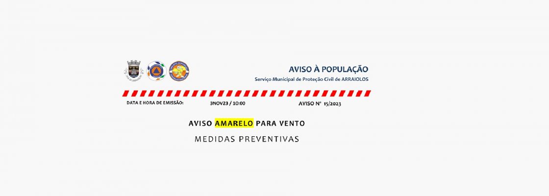 AVISO AMARELO para VENTO