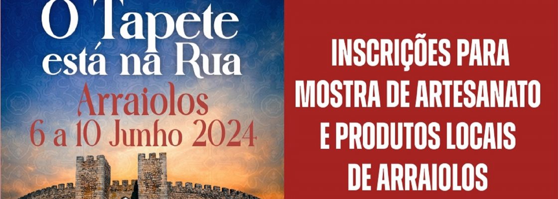 Inscrições Mostra de Artesanato e Produtos Locais O Tapete está na Rua 2024