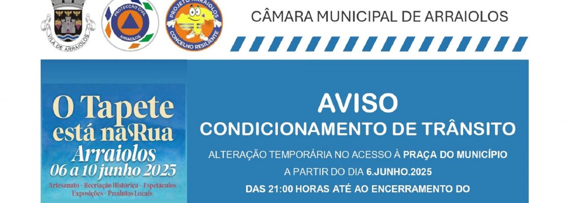 Aviso – Mapas de Alteração de trânsito