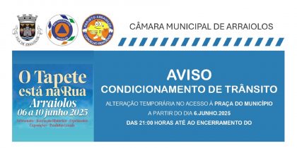 Aviso – Mapas de Alteração de trânsito