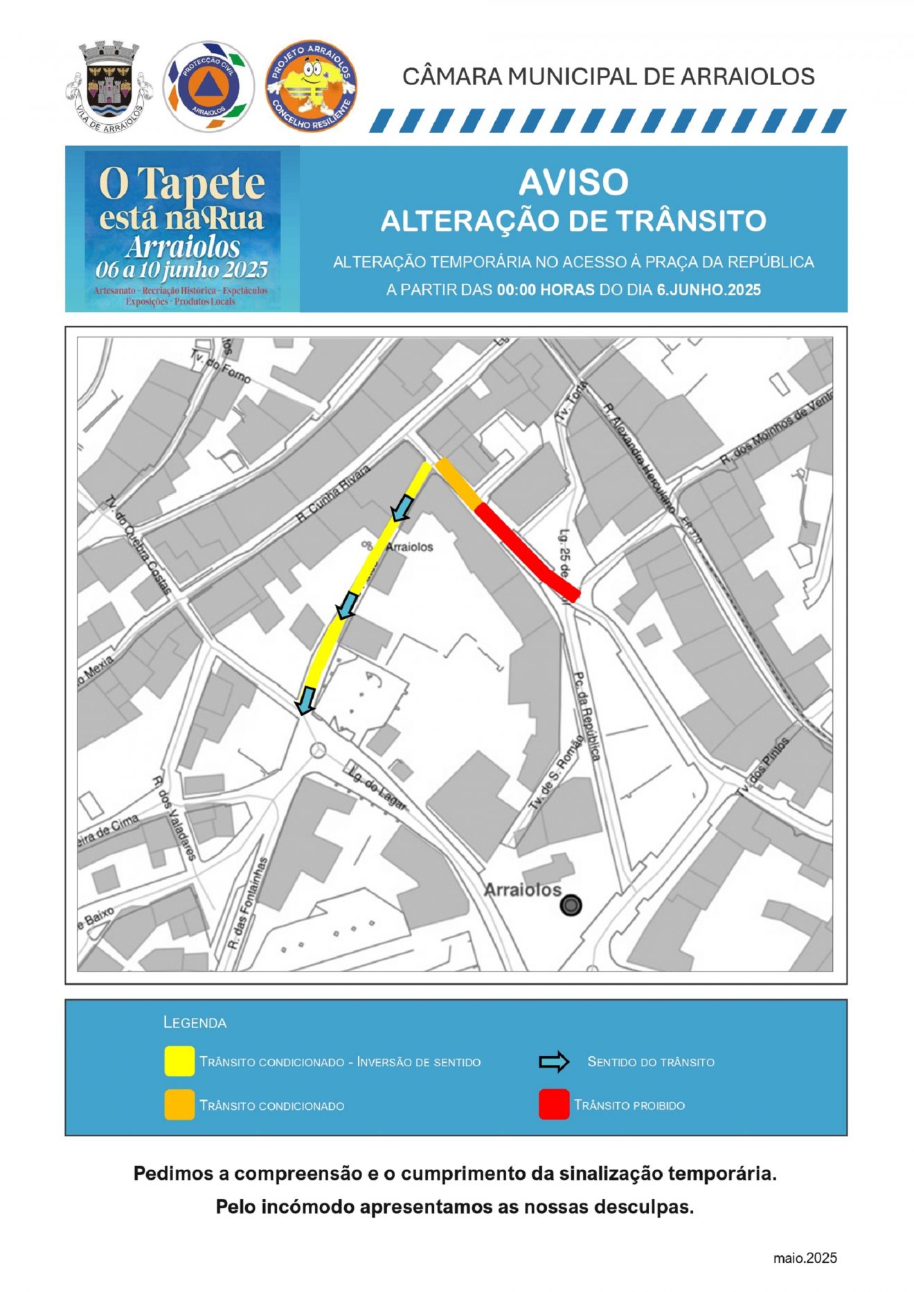 Mapa Transito Aviso - Mapas de Alteração de trânsito - Portal Institucional do ...